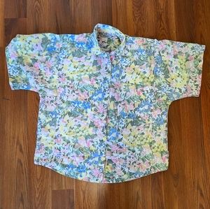Floral  Collard Button Shirt